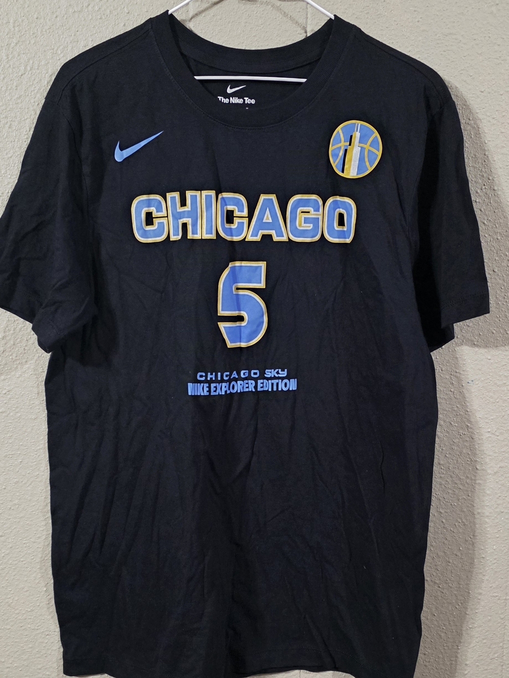 Nwt $40 The Nike Tee Angel Reese #5 Black Short-Sleeve Tee Sz M